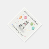 Husky Sibir Hond Verjaardagsfeestje Servet (Hoek)