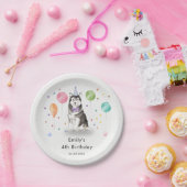 Husky Sibir Puppy Dog Kids Verjaardagsfeest Papieren Bordje (Feest)