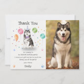 Husky Sibir Puppy Dog Verjaardag Dank je kaart (Voorkant)