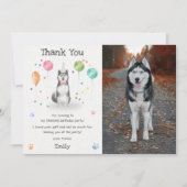 Husky Sibir Puppy Hond Verjaardag Bedankkaart  Kaart (Voorkant)