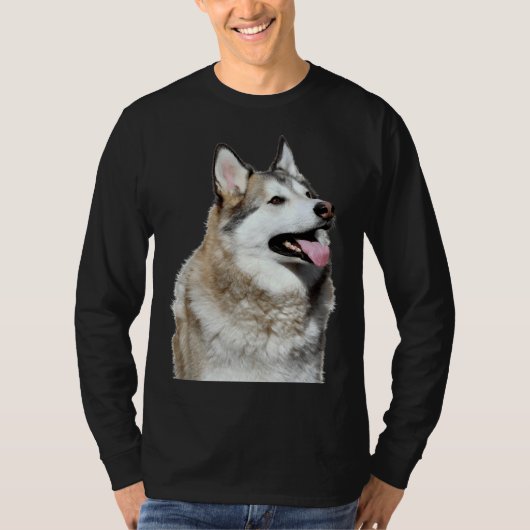 Husky Sitting T-shirt (Voorkant)