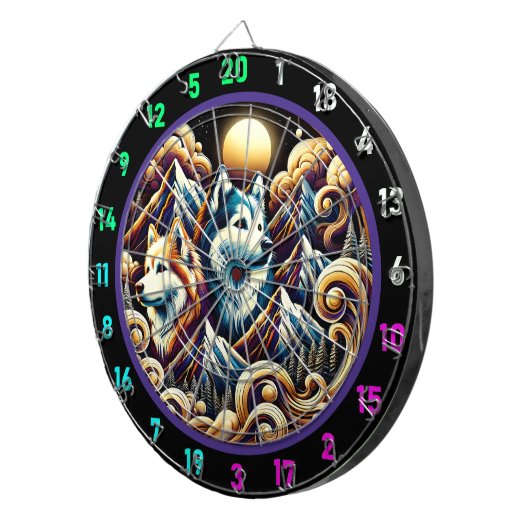 Husky Skyline Glow Wall functie Dartbord (Voorkant Rechts)