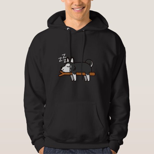 Husky Slapen Lazy Hoodie (Voorkant)