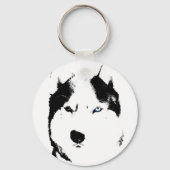 Husky Sleutelhanger Husky Malamute Dog Sleutelhang (Voorkant)