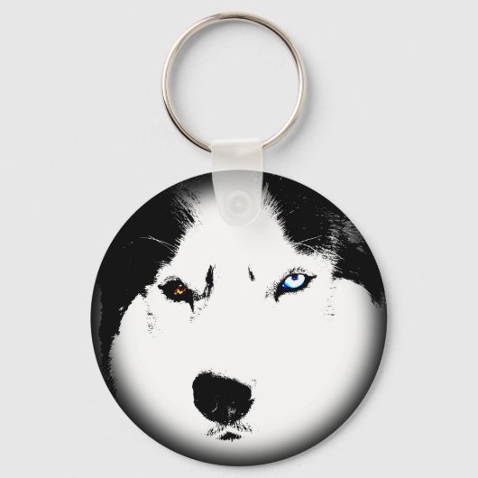 Husky Sleutelhanger Husky Malamute Dog Sleutelhang (Voorkant)