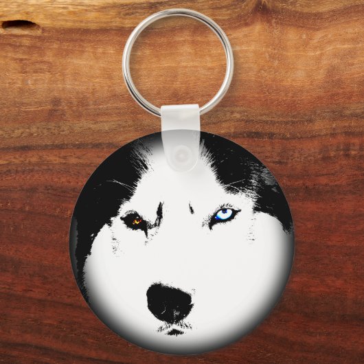 Husky Sleutelhanger Husky Malamute Dog Sleutelhang (Voorkant)