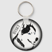 Husky Sleutelhanger Husky Malamute Dog Sleutelhang (Voorkant)