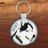Husky Sleutelhanger Husky Malamute Dog Sleutelhang (Voorkant)