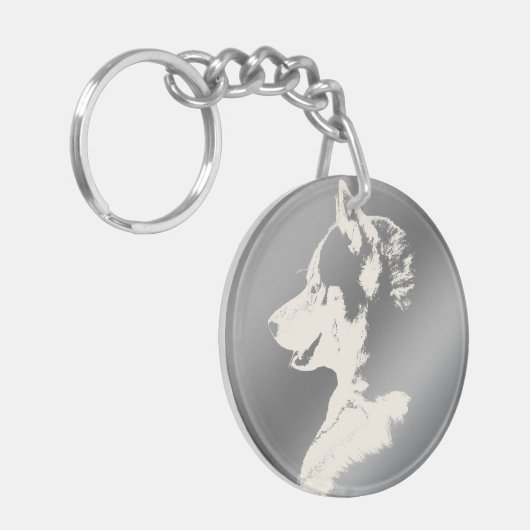 Husky Sleutelhanger Husky Malamute Sleutelhanger p (Voorkant Links)