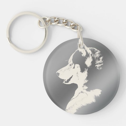 Husky Sleutelhanger Husky Malamute Sleutelhanger p (Voorkant)