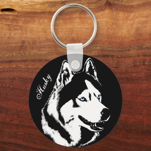 Husky Sleutelhanger Husky Malamute Sleutelhanger p (Voorkant)