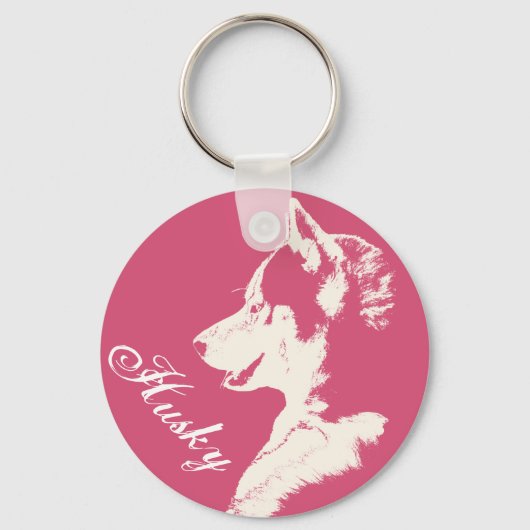 Husky Sleutelhanger Siberian Husky Dog Sleutelhang (Voorkant)