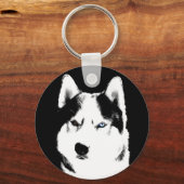 Husky Sleutelhanger Siberian Husky Malamute Gifts (Voorkant)