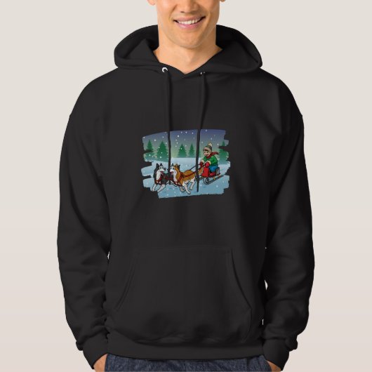 Husky Sneeuwstijl Hoodie (Voorkant)