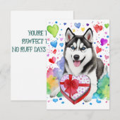 Husky Snoep hart Kaart (Voorkant / Achterkant)