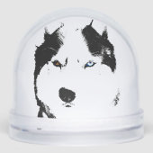 Husky Snow Globe Husky Malamute Custom Snow Globe Sneeuwbol (Voorkant)