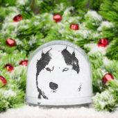 Husky Snow Globe Husky Malamute Custom Snow Globe Sneeuwbol (Kerstmis)