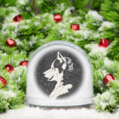 Husky Snowglobe Husky Puppy Customize Snowglobe Sneeuwbol (Kerstmis)