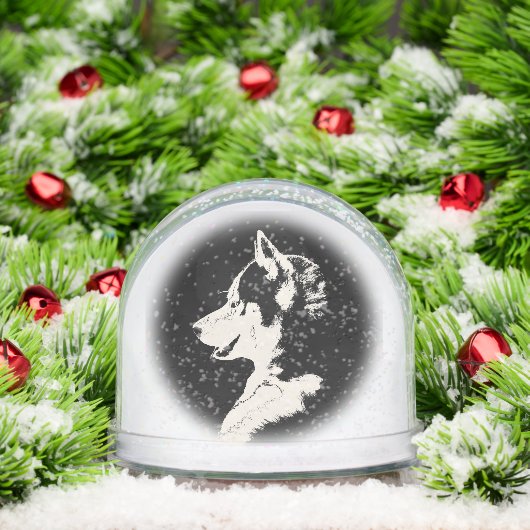Husky Snowglobe Husky Puppy Customize Snowglobe Sneeuwbol (Kerstmis)