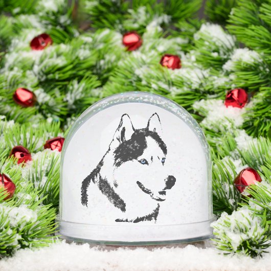 Husky Snowglobe Siberian Husky Customize Snowglobe Sneeuwbol (Kerstmis)
