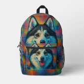 Husky-spectrum Bedrukte Rugzak (Voorkant)