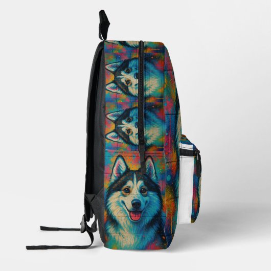 Husky-spectrum Bedrukte Rugzak (Links)