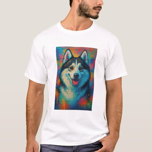 Husky-spectrum T-shirt (Voorkant)