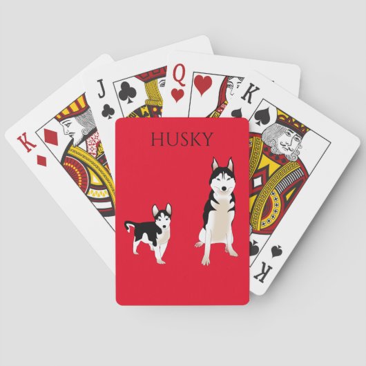 Husky speelkaarten. pokerkaarten (Achterkant)