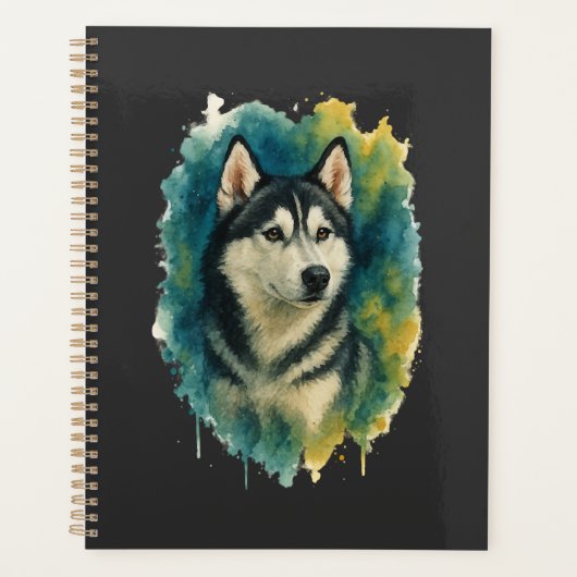 Husky Spirit Waterverf Majesteit Planner (Voorkant)