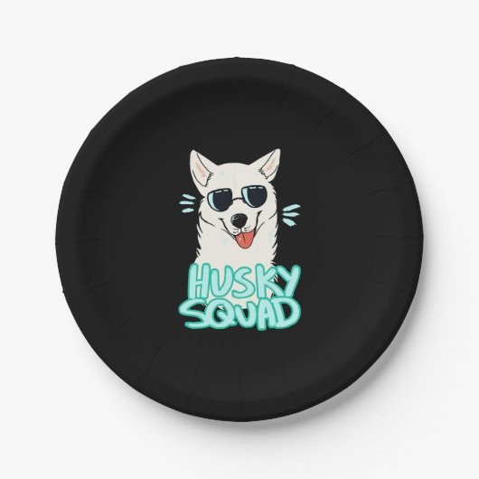 Husky Squad Mooi Papieren Bordje (Voorkant)