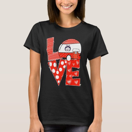Husky Stacks Love Gameday T-shirt (Voorkant)