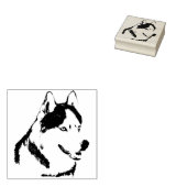 Husky Stamps Custom Siberische Husky Stamps Rubberstempel (Gestempeld)