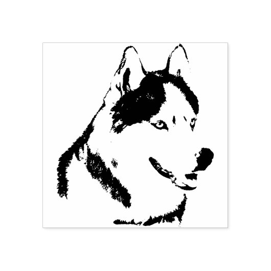 Husky Stamps Custom Siberische Husky Stamps Rubberstempel (Afrduk)