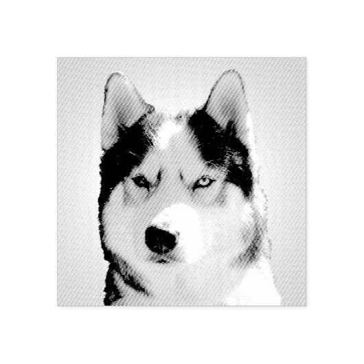 Husky Stamps Custom Siberische Husky Stamps Rubberstempel (Afrduk)