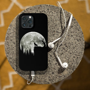Husky Stand Op Berg Spooky Halloween Moon Case-Mate iPhone Case