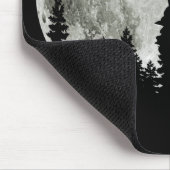 Husky Stand Op Berg Spooky Halloween Moon Muismat (Hoek)