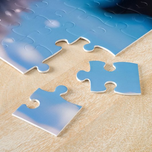 Husky Stares in de winter Legpuzzel (Zijkant)