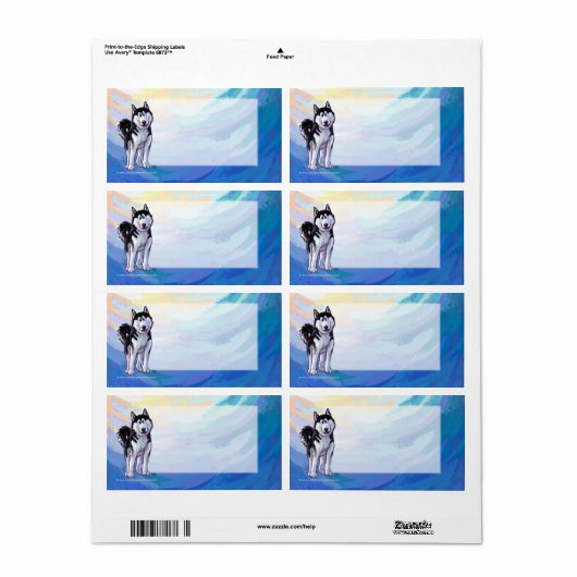 Husky Stationery Etiket (Full Sheet)