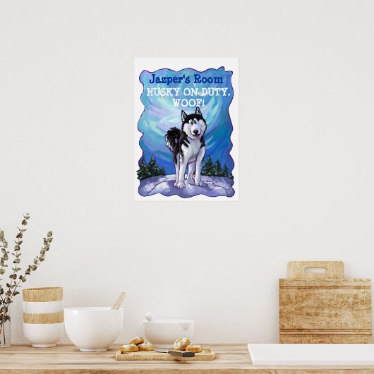 Husky Stationery Poster (Keuken)
