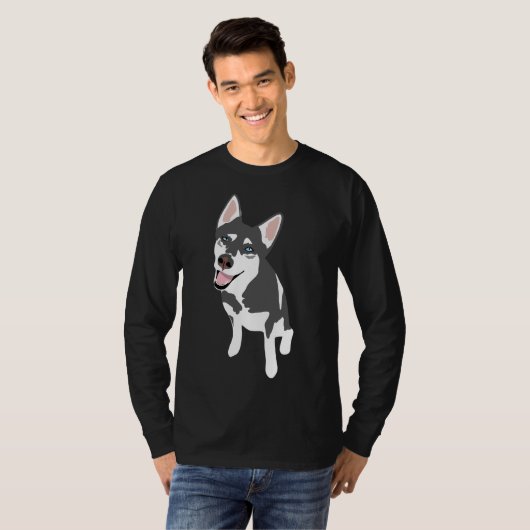 Husky Sticker T-shirt (Voorkant volledig)