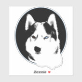 Husky Stickers Bi-Eye Husky Malamute Decals (Vel)