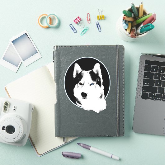 Husky Stickers Bi-Eye Husky Malamute Decals (iPad Cover)
