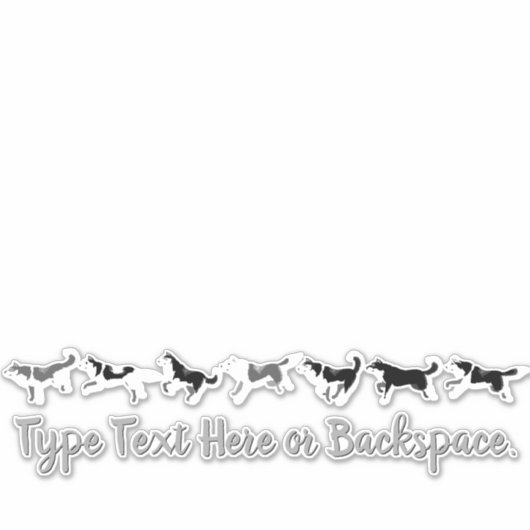 Husky Stickers Gepersonaliseerde Husky Sled Team D (Voorkant)