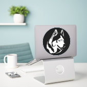 Husky Stickers Siberian Husky Malamute Decals (Laptop op bureau)