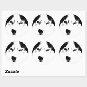Husky Stickers Siberian Husky Malamute Stickers (Vel)