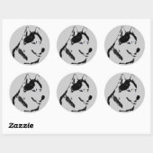 Husky Stickers Siberian Husky Malamute Stickers (Vel)
