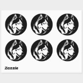 Husky Stickers Siberian Husky Malamute Stickers (Vel)