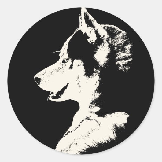 Husky Stickers Siberian Husky Malamute Stickers (Voorkant)