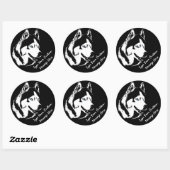Husky Stickers Siberian Husky Malamute Stickers (Vel)