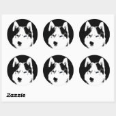 Husky Stickers Siberian Husky Malamute Stickers (Vel)